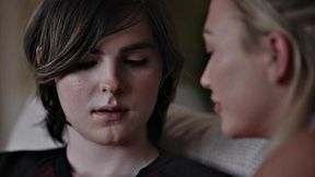 Trans drilling lesbian girlfriend in erotic couple