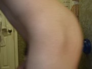 CUTE Young Otter has Fun with Dildo while Home Alone