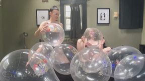First Time Balloon Popping with Suzie