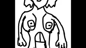Sexy Cartoon Babe Draws On Cock Before Hot Blowjob Session