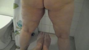 Jen is Peeing on Johns Legs