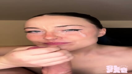 POV sloppy eye contact blowjob