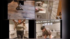 PUBLIC TOILET PEE AND FEED FROM APRIL THROWING IT BACK