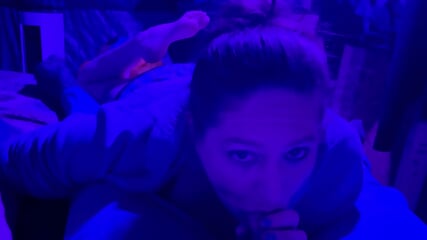 POV blowjob with blacklight