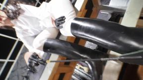Pov Jodhpurs and rubber riding boots: Cum on my boots stable boy