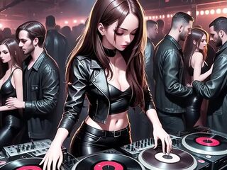 Manga Hot DJ Synthwave Retrowave Electro AI