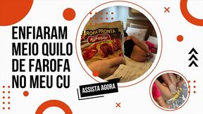 enchi meu cu com meio quilo de farofa apimentada - dois amigos arrombaram meu rabo e encheram meu cu com uma mistura quente, fiquei tao ardida e esfolada que precisei lavar o cu com leite. gost