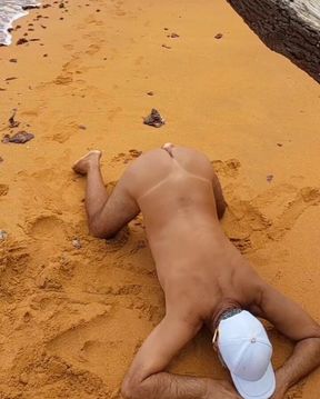 Ladysilva My Hot Ass Tanned with a Mark on the Beach Crazy for a Cocky Male to Break Into My Ass