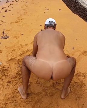 Ladysilva My Hot Ass Tanned with a Mark on the Beach Crazy for a Cocky Male to Break Into My Ass