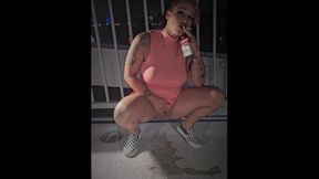 Milf smokes and plays with herself before letting go