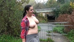 Busty Outdoor Flashers and Chubby Public Exhibitionists