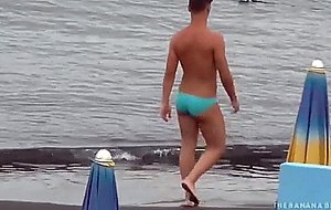 Candid euro beach speedos bulges