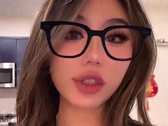 Cute curly brunette solo webcam masturbation