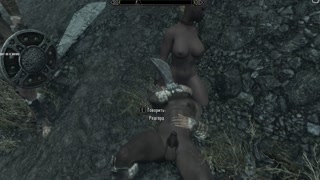 The main character of the game licks female pussy perfectly | Skyrim sex mods