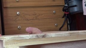 FULL WEIGHT COCK CRUSH UNDER KOI TRAINERS ON THE COCK TABLE WITH CUM SHOT CAM 2 PT1