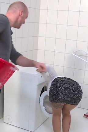 So damn hot blonde inked MILF takes pussy and ass fuck in the bathroom