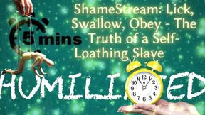 Shamestream: Lick, Swallow, Obey - the Truth of a Self-loathing Slave