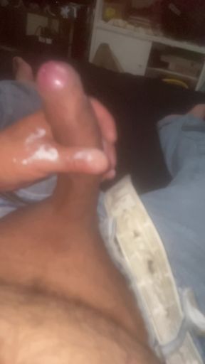 Stroking cock