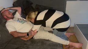 Hot Foreplay Quickie Blowjob Masturbation Satisfyer Wet Pussy Hard Cock Orgasm Cumshot Couple Couch Amateur