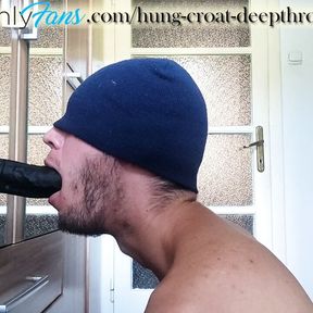 Huge bbc deepthroat training