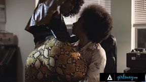 GIRLSWAY - Detective Misty Stone Has Hard Sex With Her Colleague On Their Desk at the Police Station