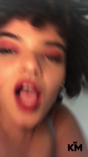 I ride you hard until you cum into my little pussy (pov)