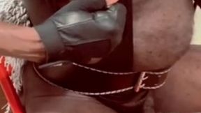 gym locker room bloated belly wank & cum session