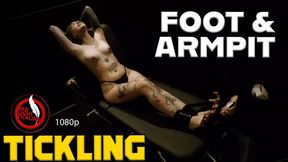 Ticklish Jane Topless & Barefoot, Bound to the Tickle Bench?– Merciless Armpit & Foot Tickle Torment - 1080p