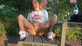 Extremely Horny Girl In A Public Park