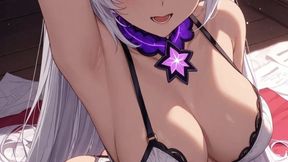 Shorts of white haired goddess