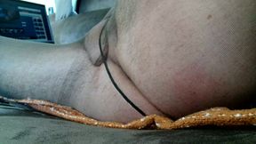 in tight pantyhose with my wet balls