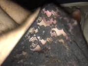 Daddy Jerks His Cock and Cums While Wearing his Step-Daughters Panties