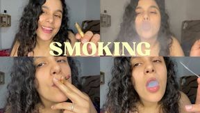 Hand-Rolled Seduction: Slow Smoking Tease & Smoke Play