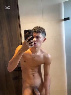 Venezuelan Latino boy masturbates for money