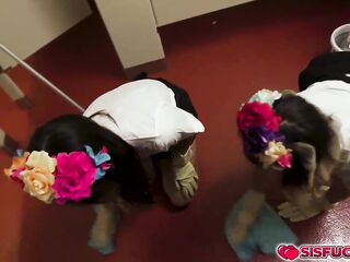 Asia and Mads tag teamed their boss