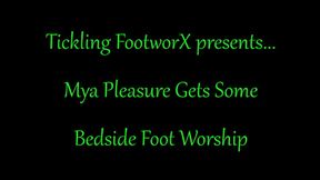 Mya Pleasure Gets Some Bedside Foot Worship