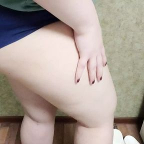 Cute beautiful chubby transgender in panties