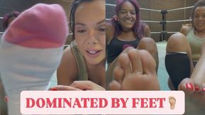 Tied, gagged and dominated by feet