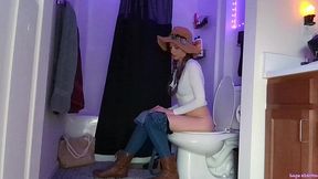 farmer girl sage eldritch in overalls peeing #2 [voyeur]