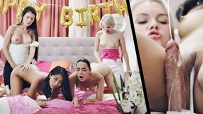 Real Life Futanari Orgy - Hot Shemale Fuck Teen Girls At Birthday Party And Cum In Her Pussy TRAILER