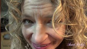 Your Horny Mature Stepaunt Tia Sucks Your Cock POV