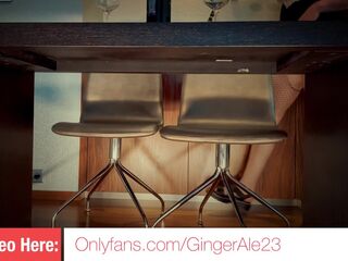 I met a Stranger at a Bar - Mutual Masturbation under Table! Hairy Red Pussy MILF Ginger Ale