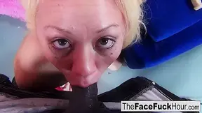 Bambi Diamond in Cute Blonde Chick Gets Her Face Wrecked By Two Cocks - TheFaceFuckHour