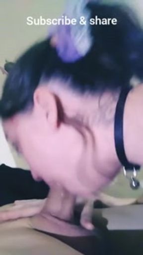 Super hot slobbering deepthroat cum in throat compilation