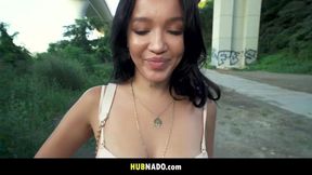 Amateur GF gives sloppy blowjob and shows off her big tits