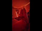 Cute Trans Girl Gets HARD and CUMS while shaking her FAT ass