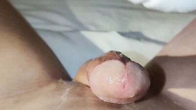 Close Up With Hitachi Wand Vibrating Cum Out Of My Dick Part DMVToyLover