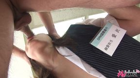 Hot Japanese office lady Hina Aizawa gets fucked in the office uncensored.