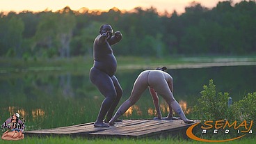 Thick PAWG peed on, rims, and fucks BBC