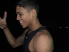 Muscle Latino boy Lucian Reed shows off his hot body